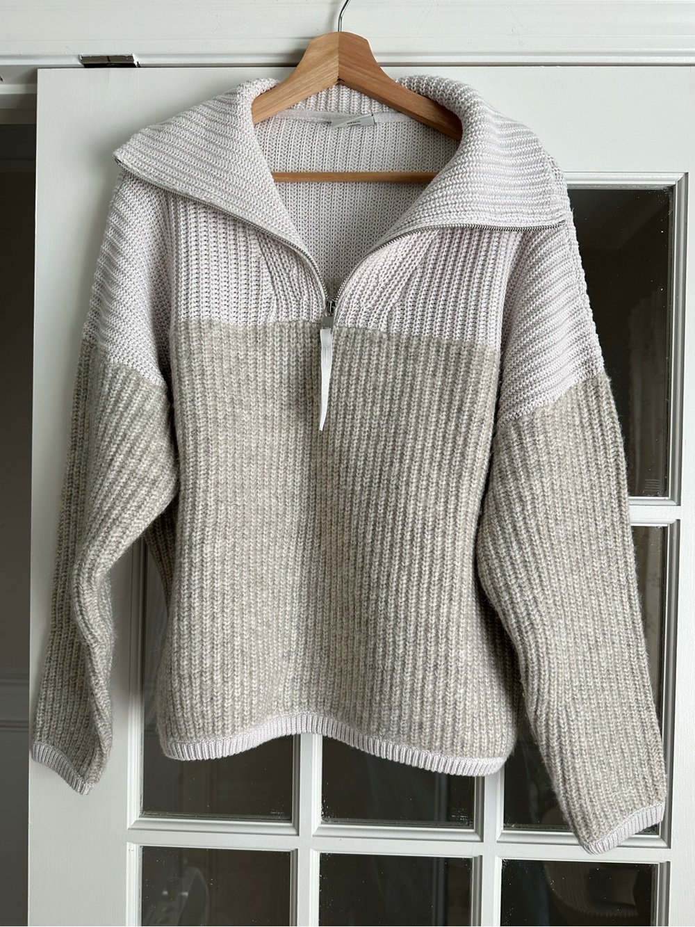 Varley knit quarter zip sweater